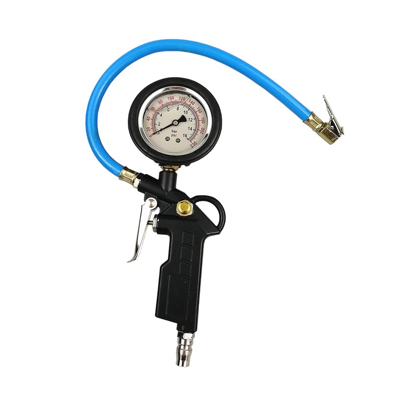 Tire Inflator Gun With Gauge, Liquid Filled